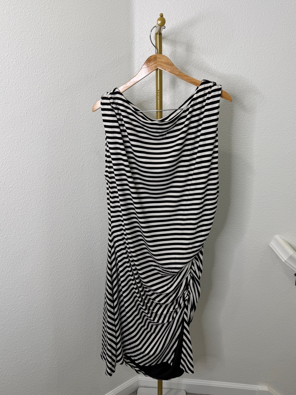 Torrid Striped Rib Knit Ruched Bodycon Mini Dress Plus Size 3x (22-24)